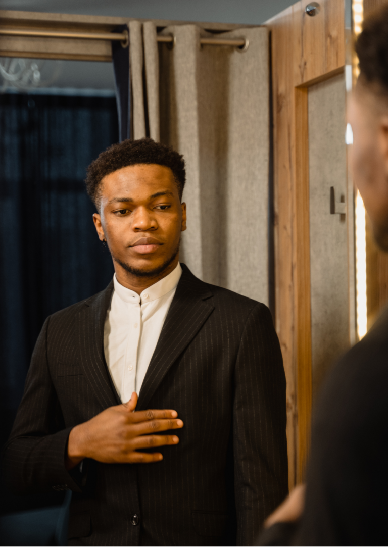 Man in black suit